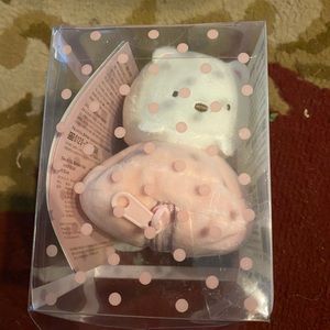 TWO Compact Purses with Stuffed Animal on Strap